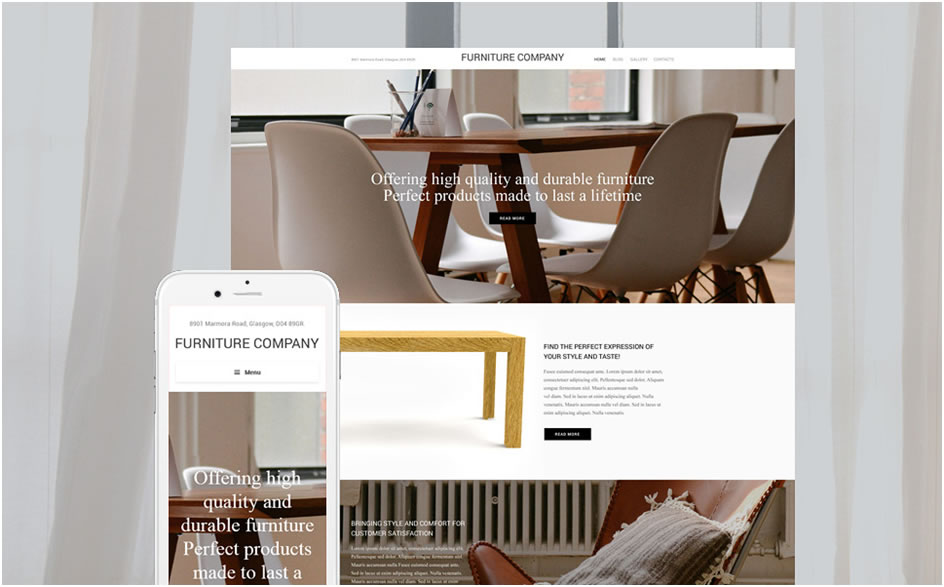 Furniture Company WordPress Theme