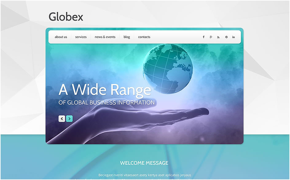 Globex WordPress Theme.