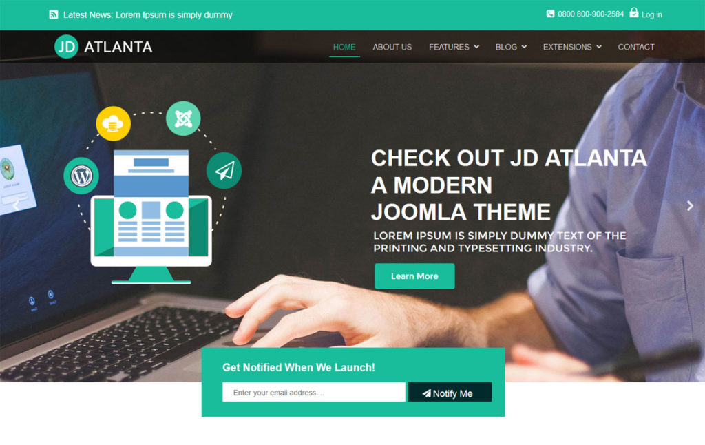 JD Atlanta free Joomla template