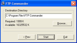 Upload a website using FTP Commander