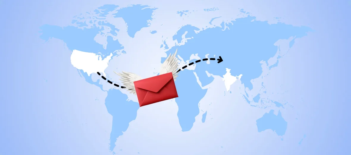 Envelope shipping to india from USA